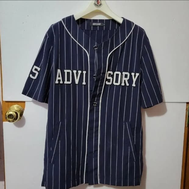 421 ) 실물깡패 면100% 고퀄리티 베이스볼 반팔 져지 진네이비 s 