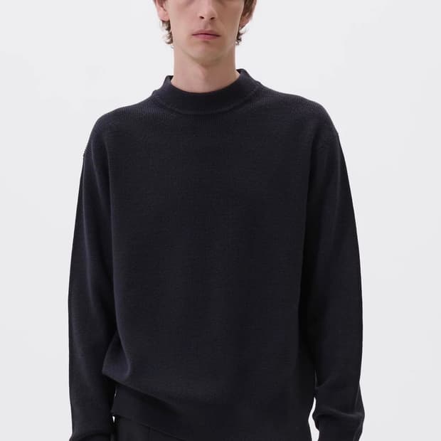 [M] 마가렛 호웰 fine rib crew, ink