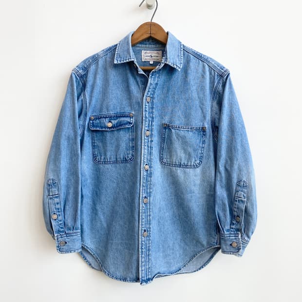 80‘s 폴로 덩가리 데님 워크 셔츠