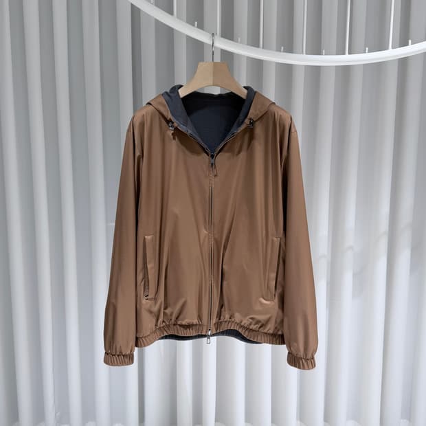 (A+/L) / 로로피아나 윈드메이트 리버시블 봄버 자켓 브라운