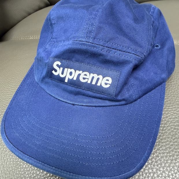 슈프림 24ss 워시드 치노 트윌 캠프캡 네이비