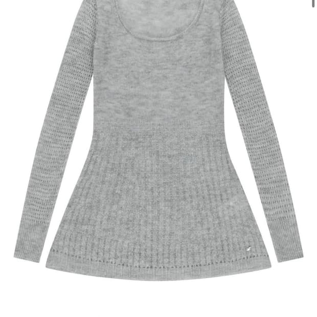 코이세이오 SOFT BELL KNIT LIGHT GREY