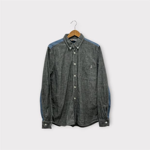 칼하트 블랙 데님 배색 셔츠 남성 M