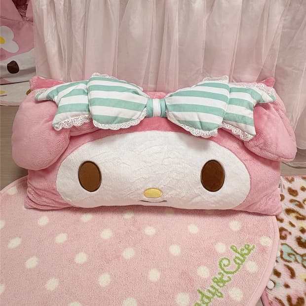 마이멜로디 롱쿠션 로즈보아 방꾸 히메갸루 베개