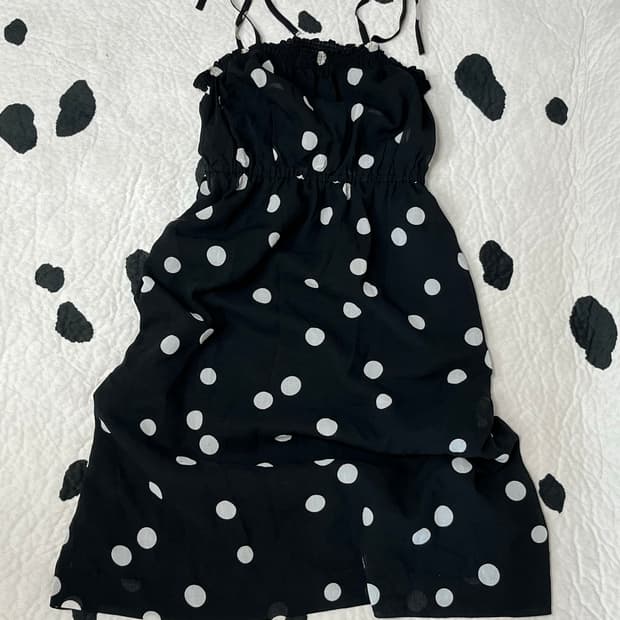 dot ribbon one-piece
