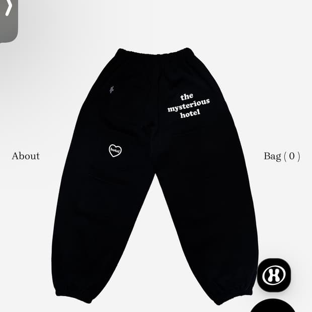 미스테리어스호텔 포켓스웻팬츠(블랙)