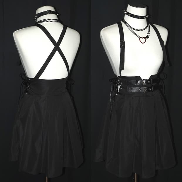 gothic side corset skirt 