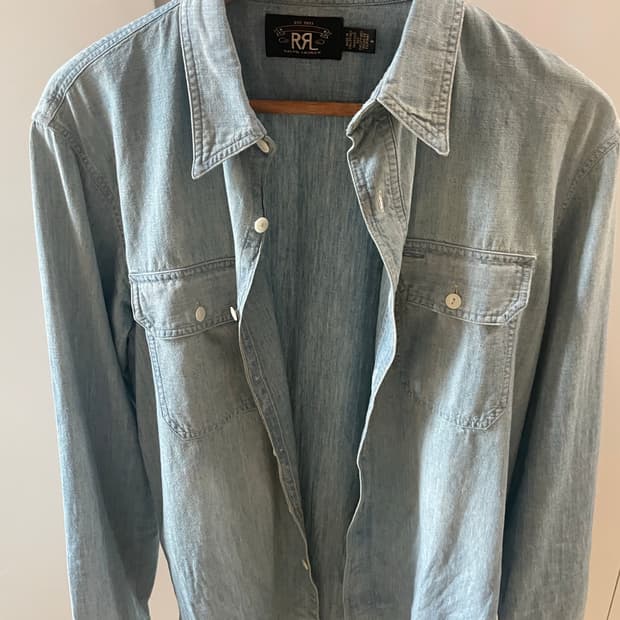 RRL 샴브레이셔츠 M 연청