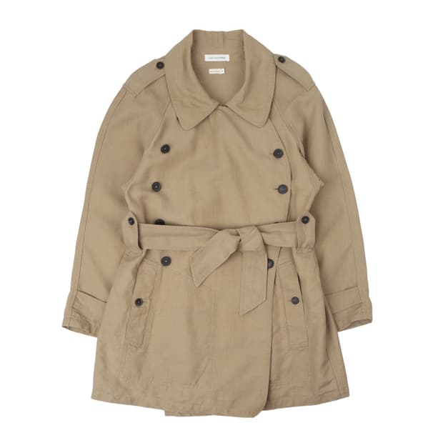이자벨마랑 린넨 베이지 더블 트렌치 코트