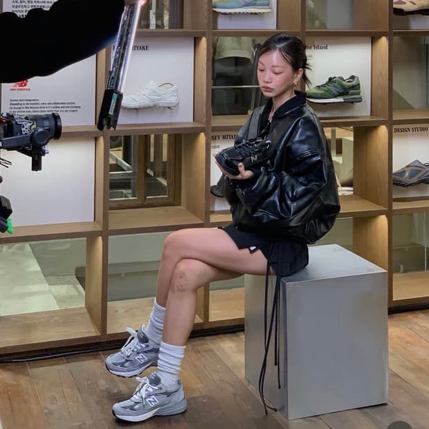 슬로우가먼츠 패딩 레더 봄버 자켓 MA-1 (설쁘 착용)