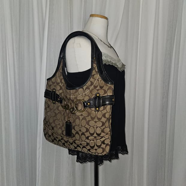 coach🖤 vintage y2k belted horsebit Bag