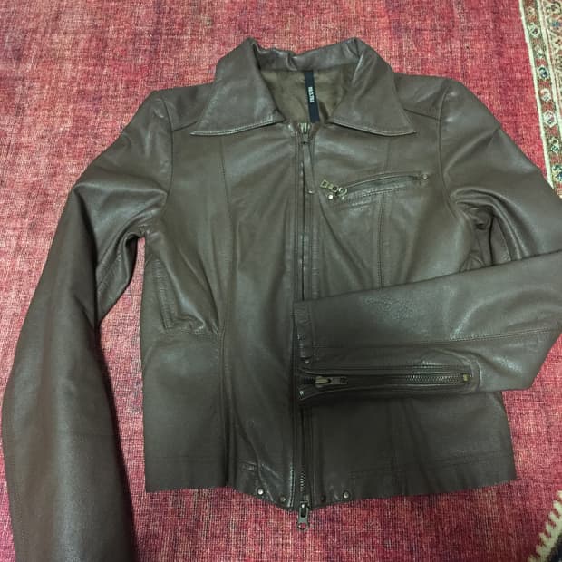 소가죽 빈티지 브라운가죽자켓