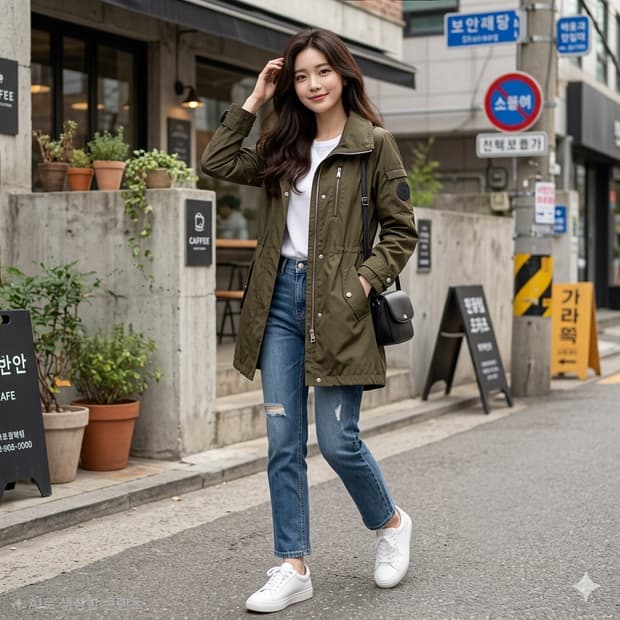 로렌 랄프로렌 후드 사파리 자켓