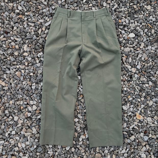 일본 빈티지 투턱 세미 와이드 팬츠 (실측확인)