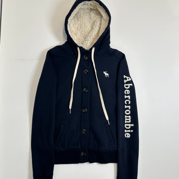 아베크롬비 울프죠 레어 후드집업 자켓 M(네이비)