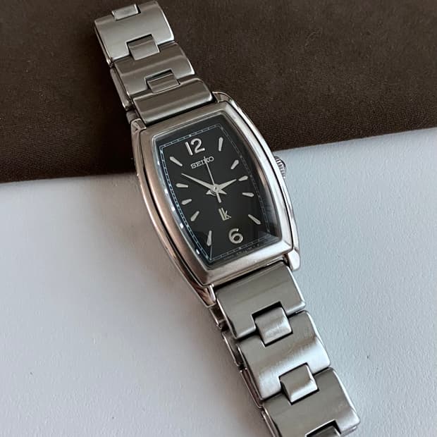 Seiko 세이코 lk 루키아 스퀘어 쿼츠 블랙 레이디스