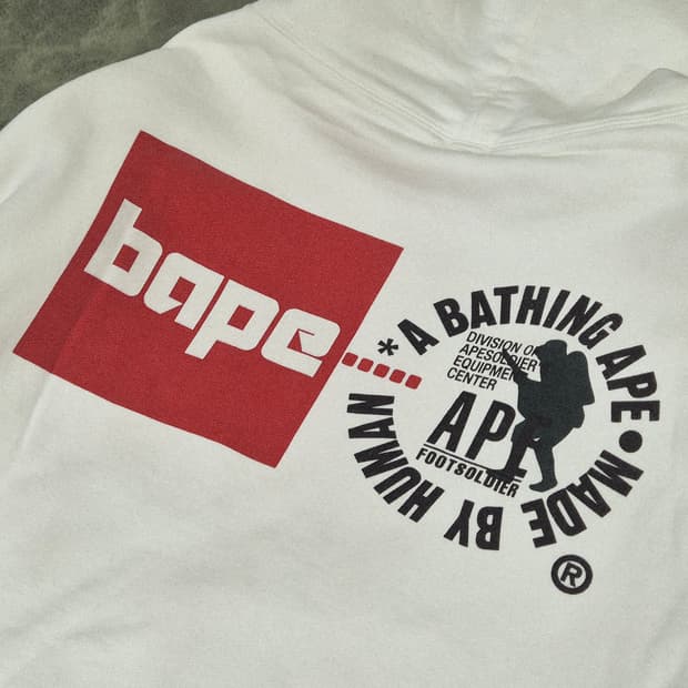 Og 베이프 헤비코튼 와플 후드집 업