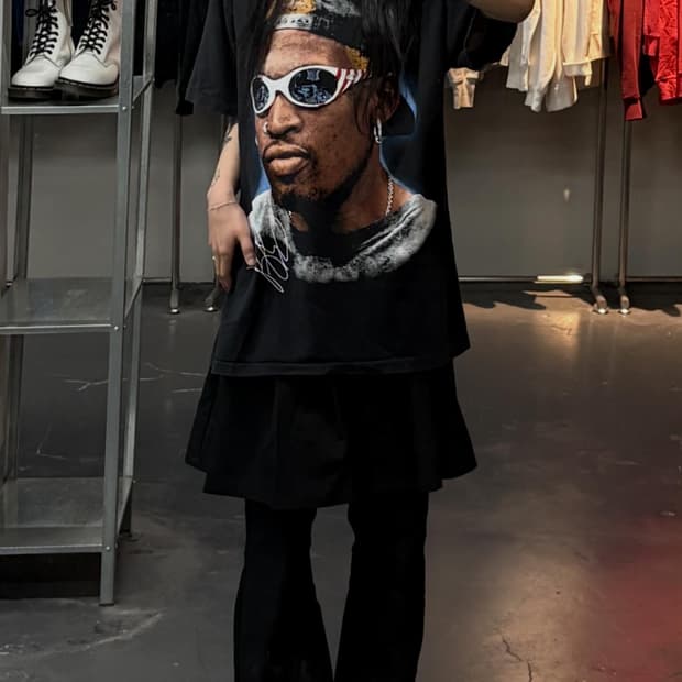 빈티지 데니스 로드맨 그래픽 반팔 A3714