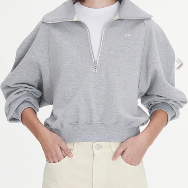 렉토 하프집업 맨투맨