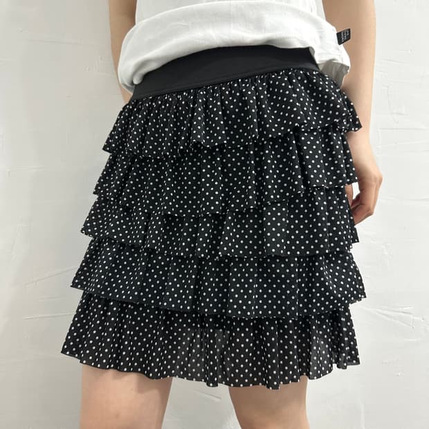 ozoc dot layered skirt