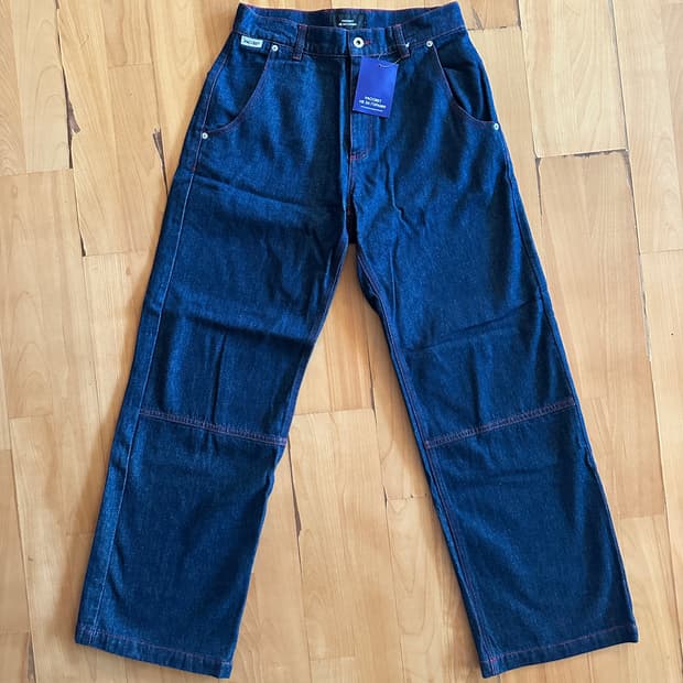 라스벳 더블니 데님 팬츠