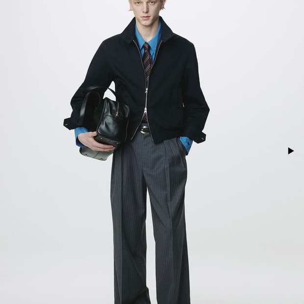 미개봉새상품 토니웩 하이넥 코튼 해링턴 자켓 네이비 L