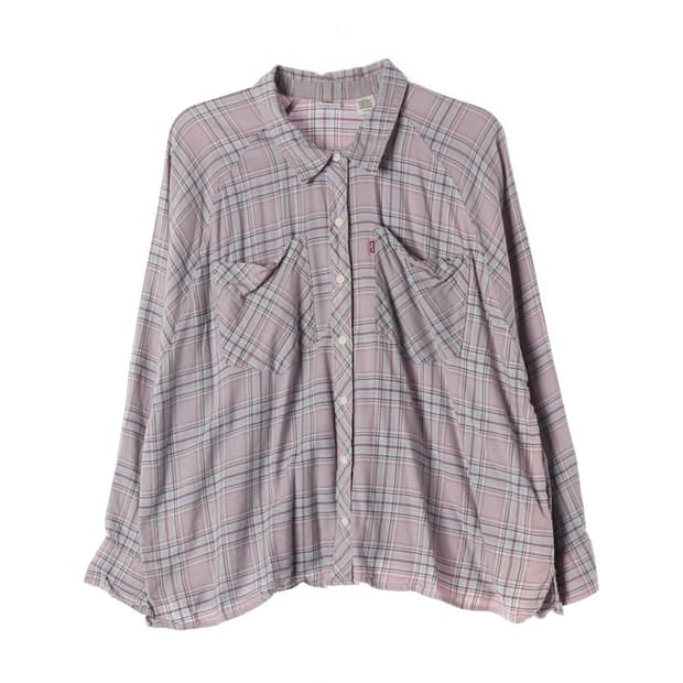 리바이스 핑크톤 타탄 체크 투포켓 셔츠 2X