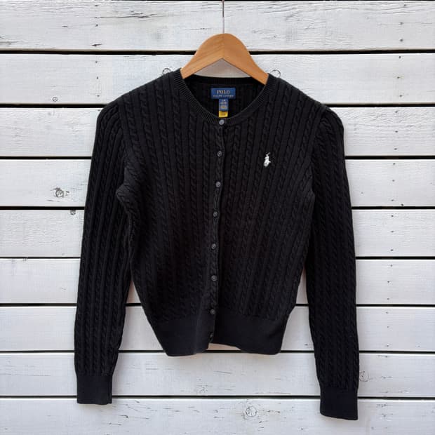 Polo 폴로 케이블 꽈배기 니트 가디건