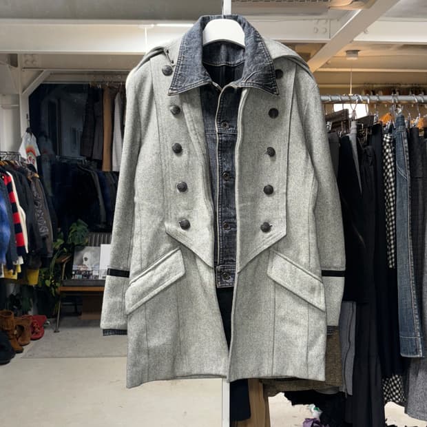 5351 pour les hommes 데님 레이어드 나폴레옹 자켓