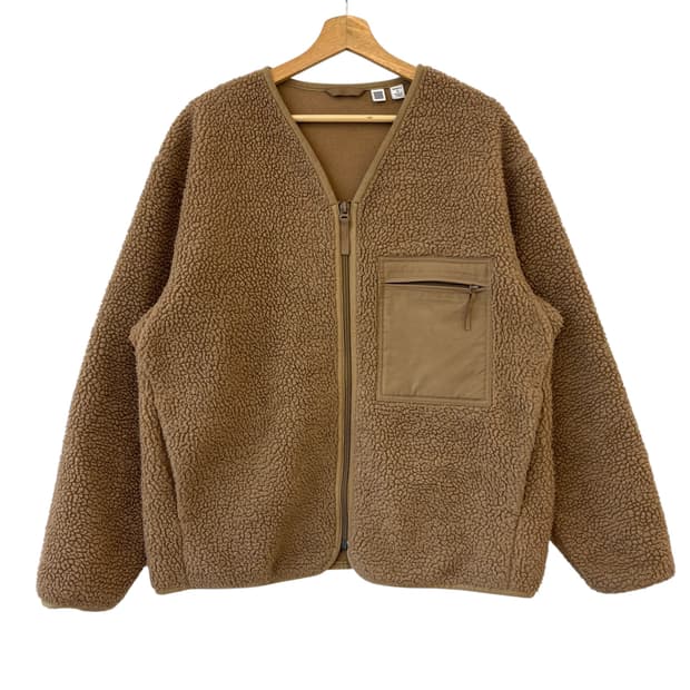 유니클로u 보아 플리스 가디건