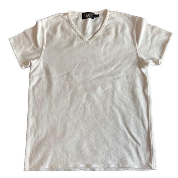 10s RRL 더블알엘 코튼 슬러브 브이넥 반팔티