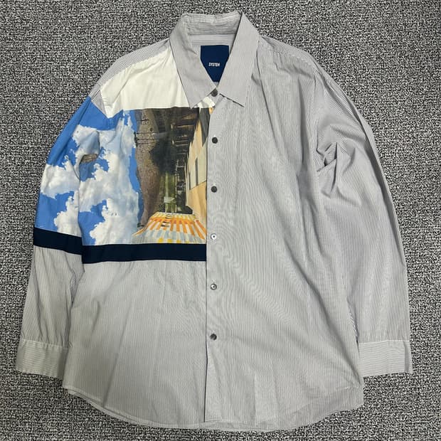 (105) 시스템옴므 스트라이프 오버핏 셔츠