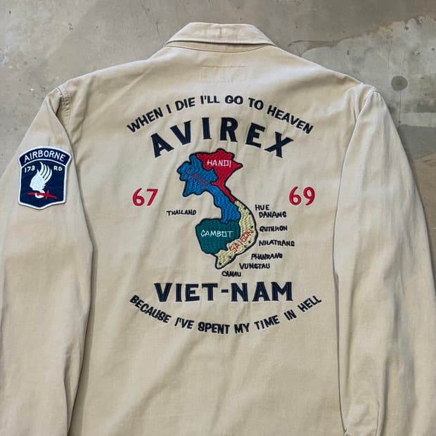 XL 아비렉스 베트남전쟁 173공수여단 플라이트 투포켓 셔츠
