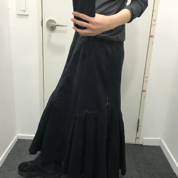 일본빈티지 사선 플레어 스커트 치마