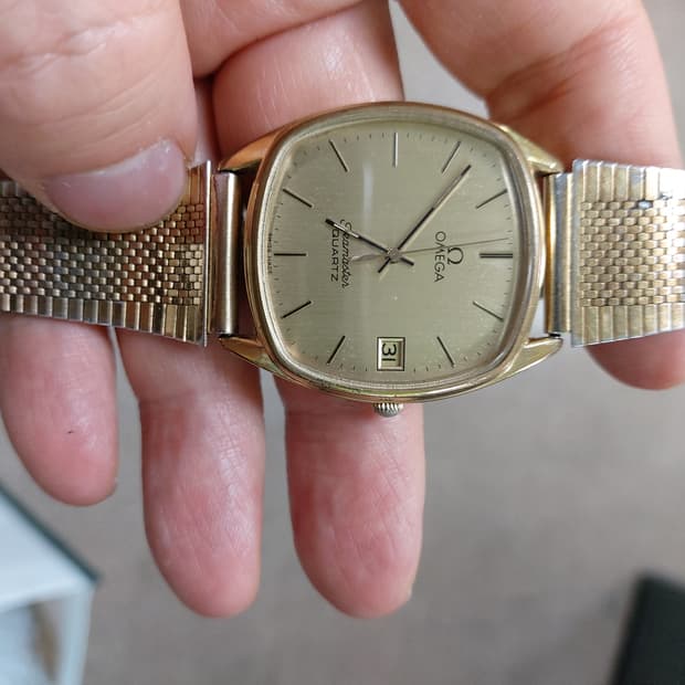 오메가 씨마스터 금장 쿼츠 