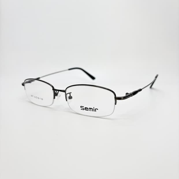 SEMIR 실버 스퀘어 반무테 빈티지안경