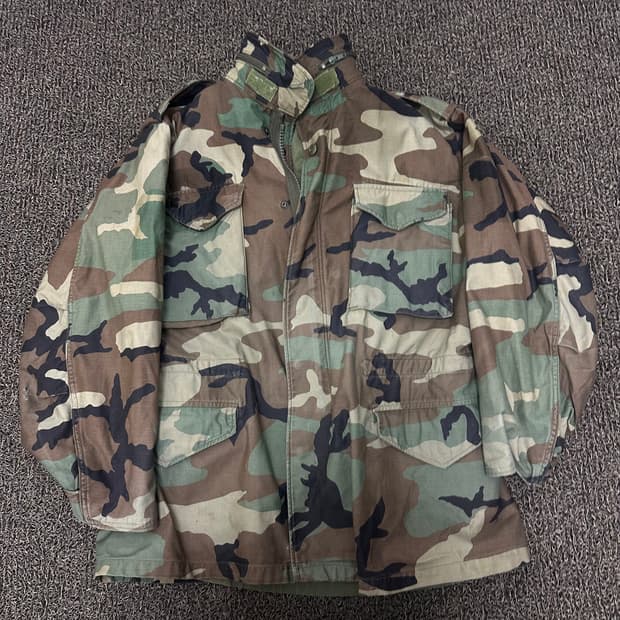 USA 미제 밀리터리 우드랜드 카모 야상 자켓 점퍼