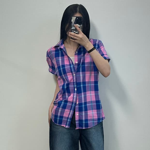 Gap 올드 갭 y2k 와투케 반팔 체크 셔츠