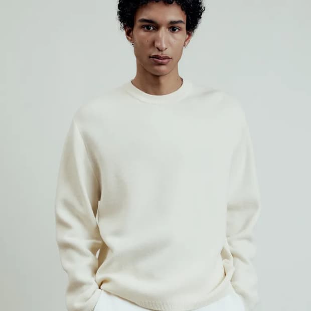 엘무드 화란 세미오버 니트 크림(100~105)