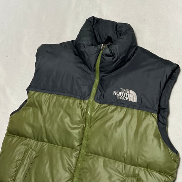 95 노스페이스 눕시 700 카키 패딩 베스트