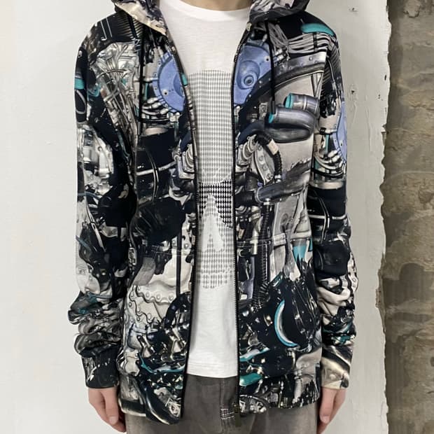 크리스토퍼 케인 2012SS 메카닉 엔진 후드 집업