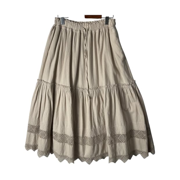 [SM2] 사만사모스2 크로쉐 레이어드 롱스커트