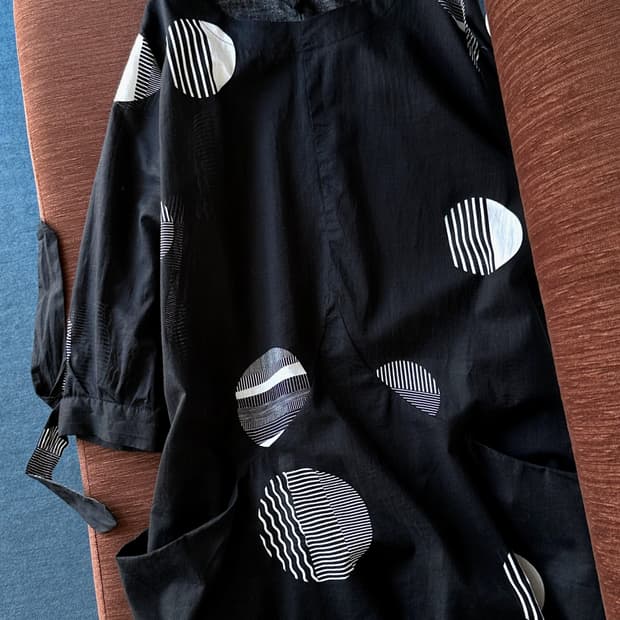 Cotton shirred panel design onepiece