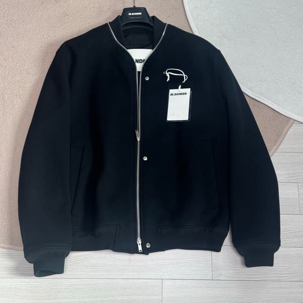 질샌더 울 개버딘 봄버 자켓 48