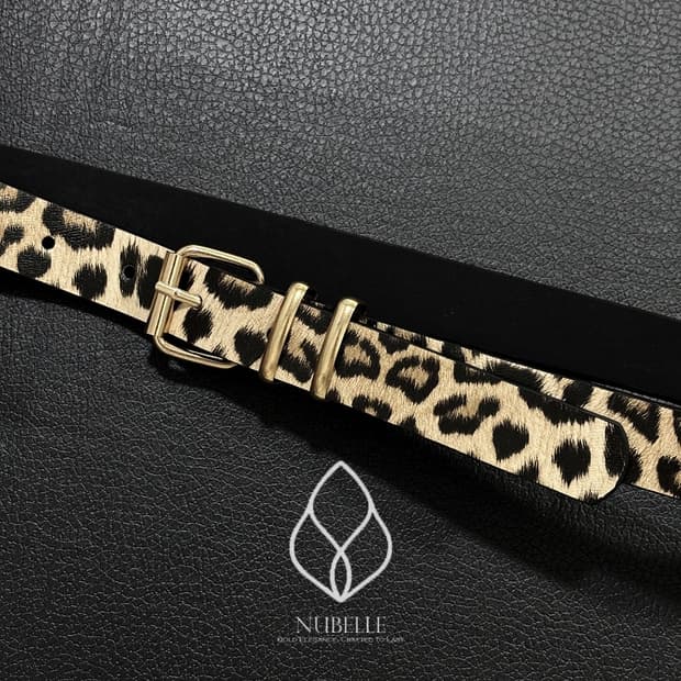 🌗 Leopard printed belt / 호피 레오파드 벨트