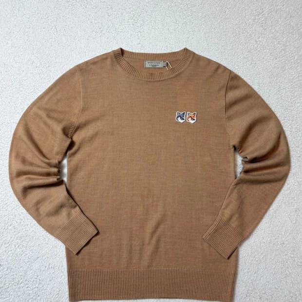 메종키츠네 더블 폭스 헤드 코튼 니트 PN6477