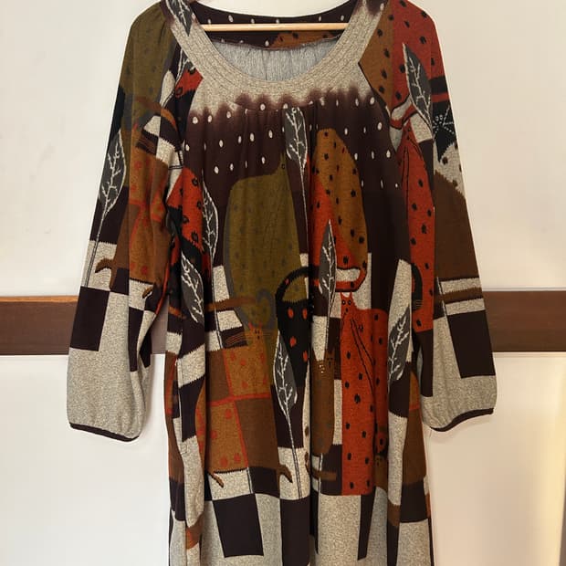 고양이 숲 원피스 