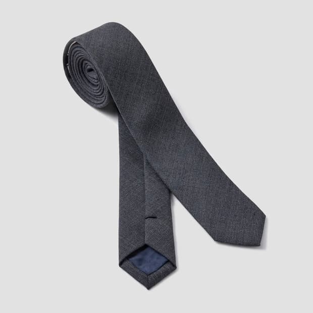 유니온블루 [DESK] STRIPE SLIM TIE [GRAY]
