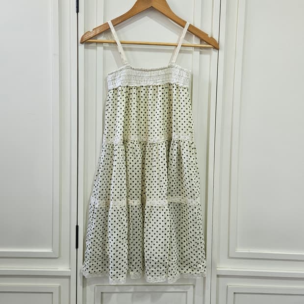 도트 레이스 캉캉 원피스