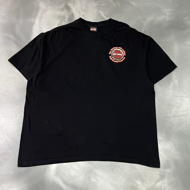  할리데이비슨 스컬 프린팅 반팔티 y15700